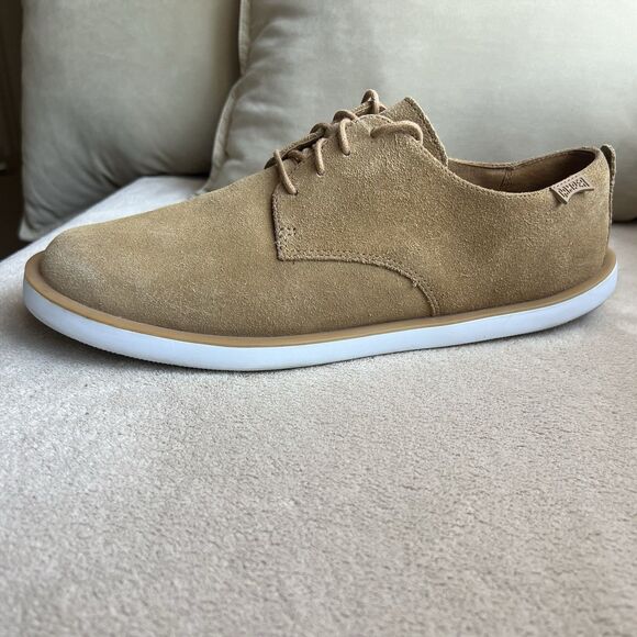 Camper Wagon Tan Brown Nubuck Leather Men EU 42 US 9 Lace Up Brogue Oxfords - Picture 1 of 16